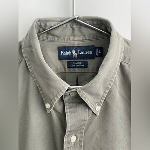 Ralph Lauren Blake 100% Cotton Long Sleeve Button Down Shirt Mens Large